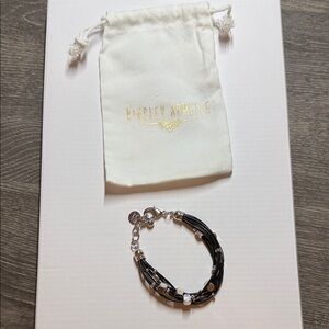 Kinsley Armelle Black and Silver Beaded Bracelet